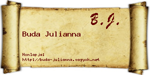 Buda Julianna névjegykártya